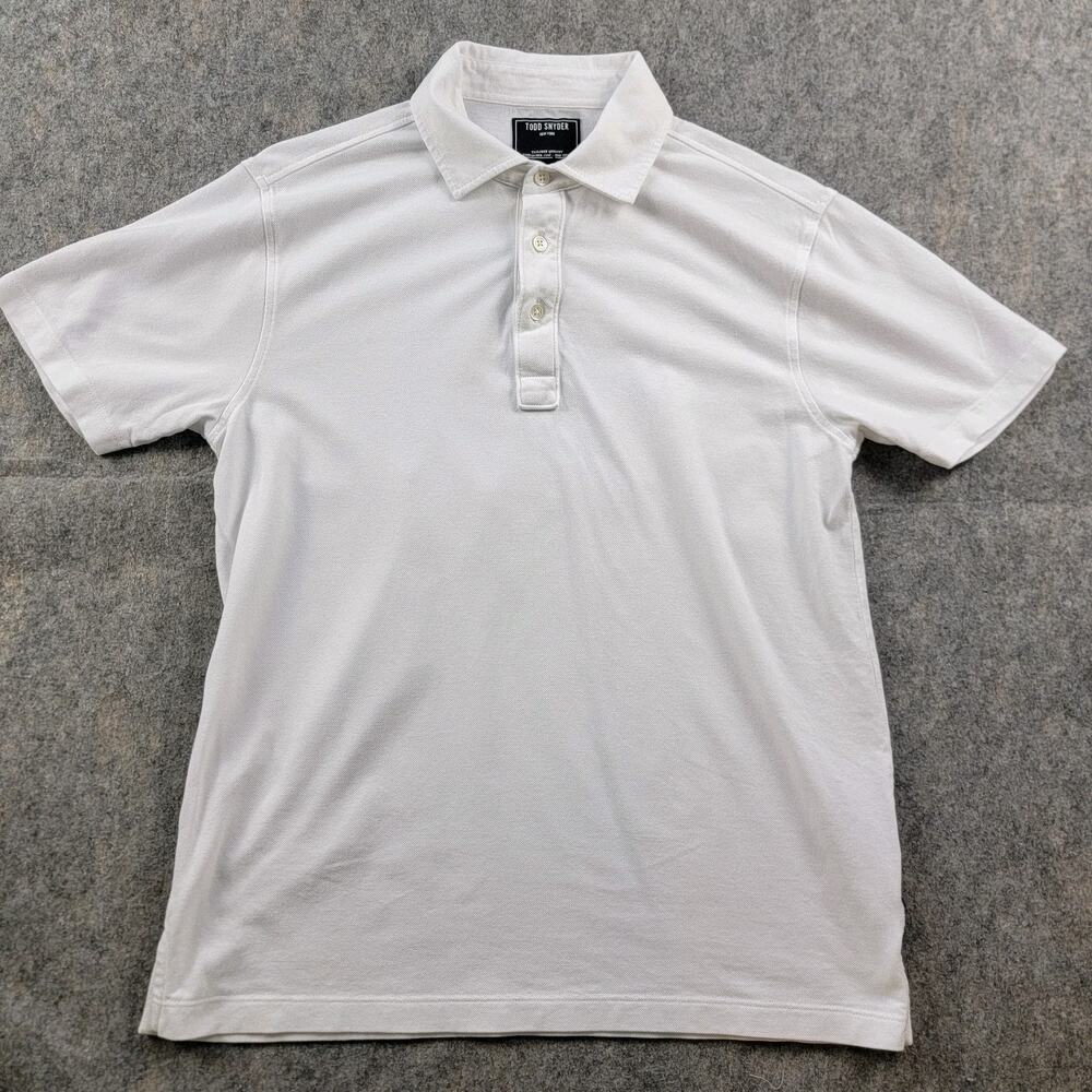 Todd Snyder Polo Sweater size XS White Short Sleeve 13-KN179-8193